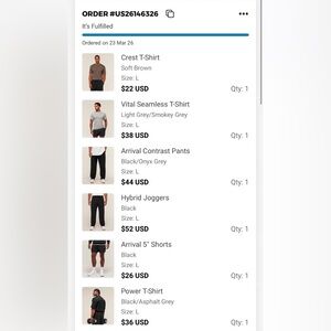 Gymshark bundle tops and bottoms(brand new)